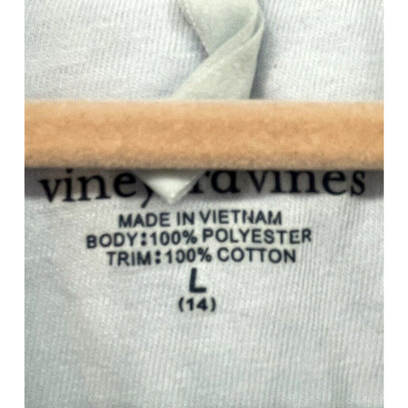 Vineyard Vines Jacket Girls Large Blue Plush Teddy Fleece Full Zip Sherpa Cozy - Picture 3 of 12